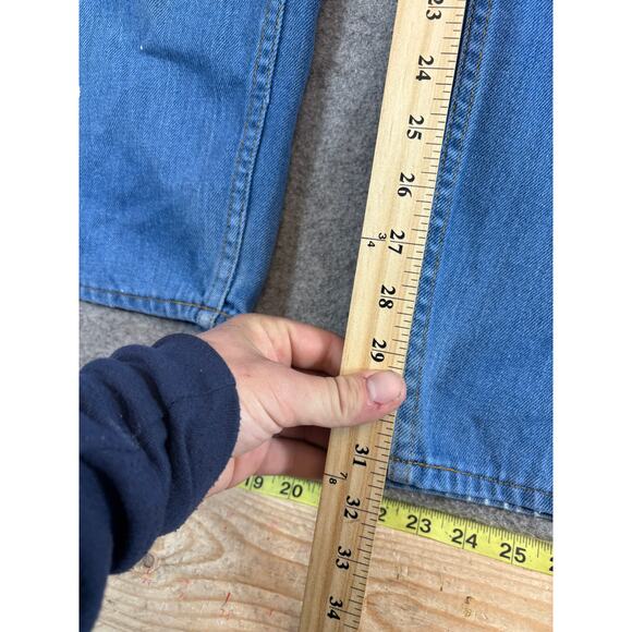 Vintage 70s Levis Jeans Mens Size 33 Blue Bell Bottom Orange Tab OshKosh Grunge - Picture 4 of 9